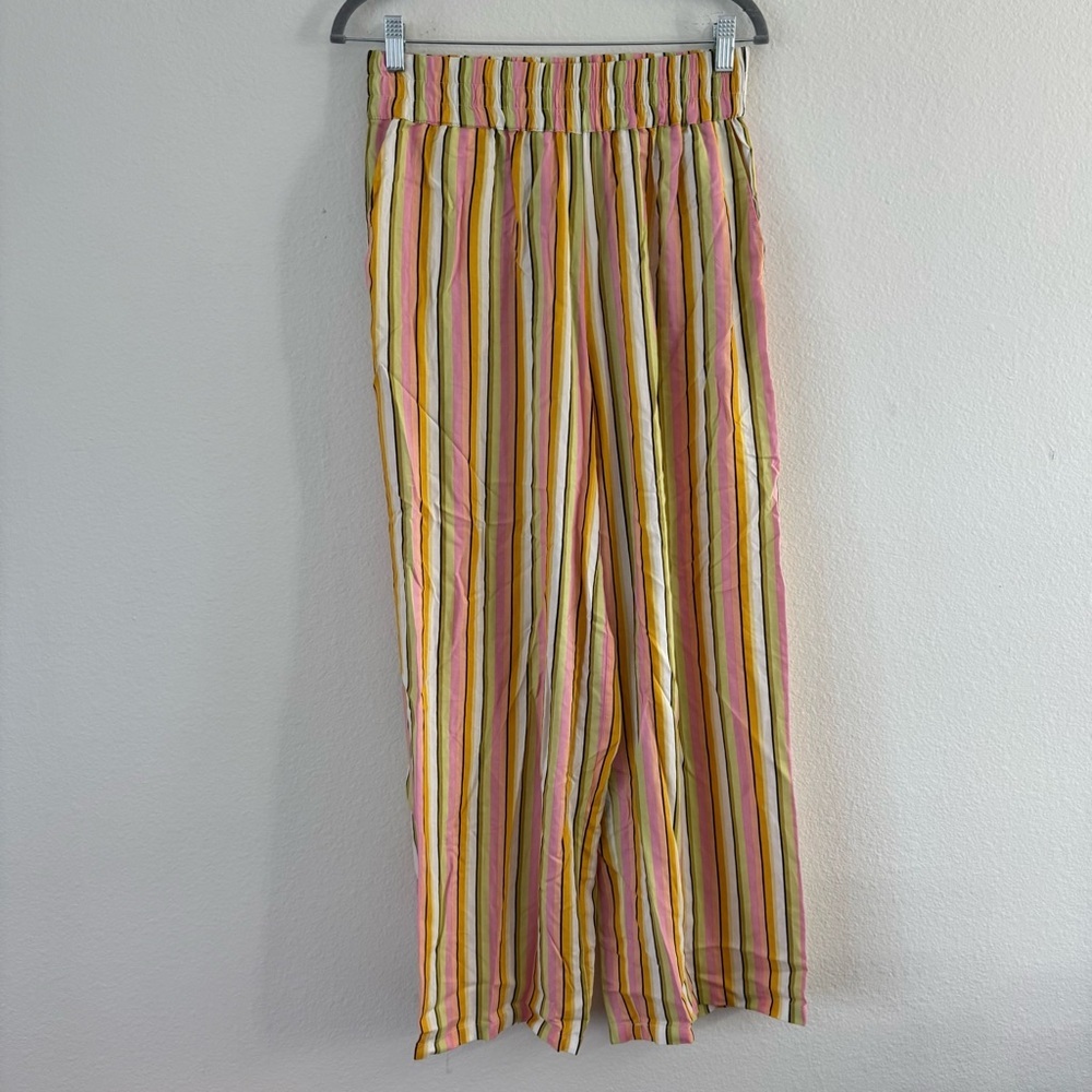 Billabong Women’s Seaside Striped Lightweight Summer Beach Pants Size Large - Picture 5 of 7